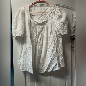 White Eyelet Women's Top